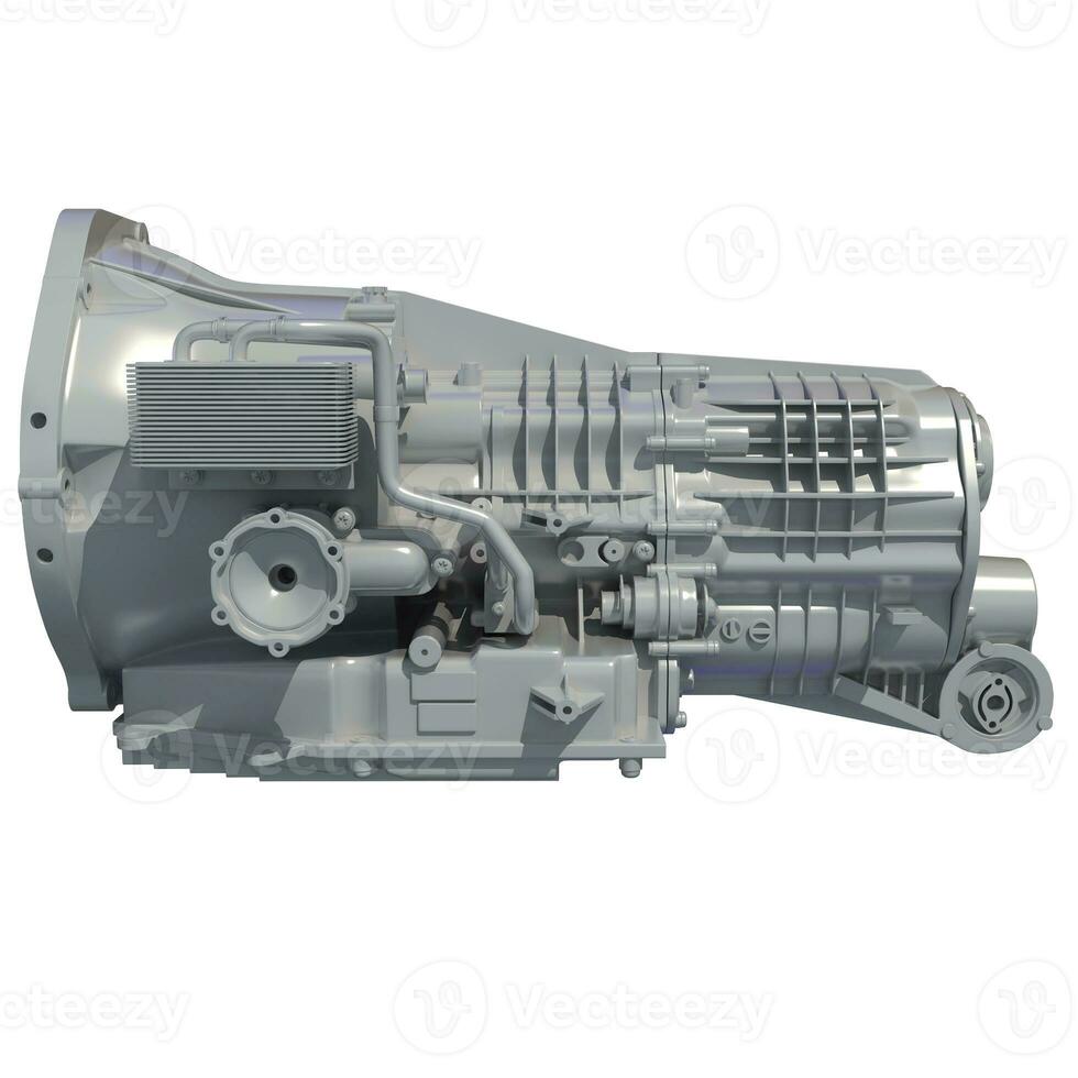 Car Transmission 3D rendering on white background photo