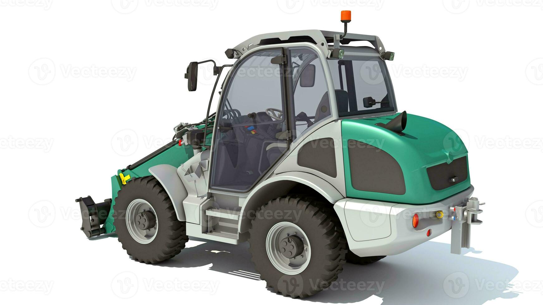 Telescopic Wheel Loader 3D rendering on white background photo