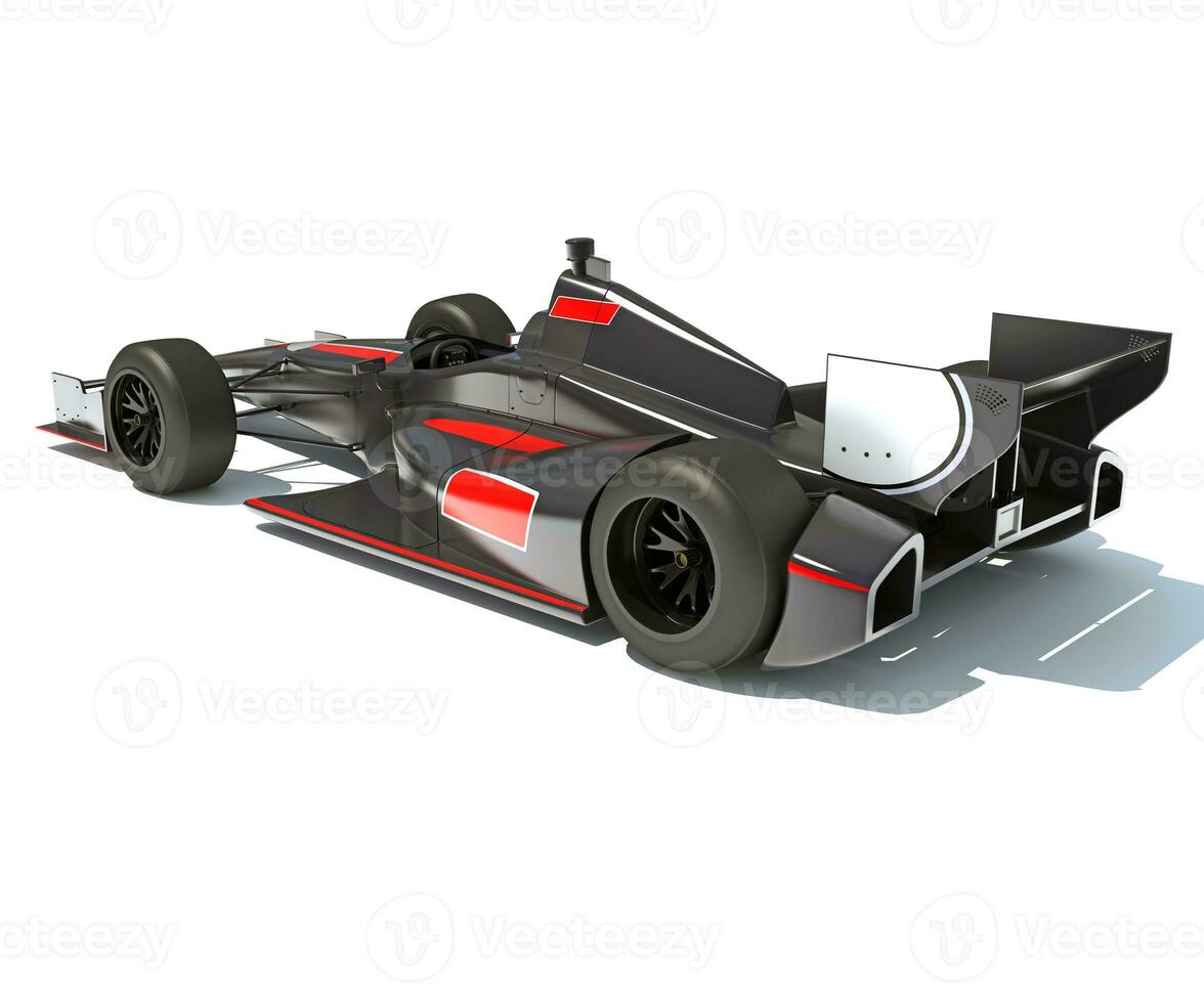 Race Car 3D rendering on white background photo