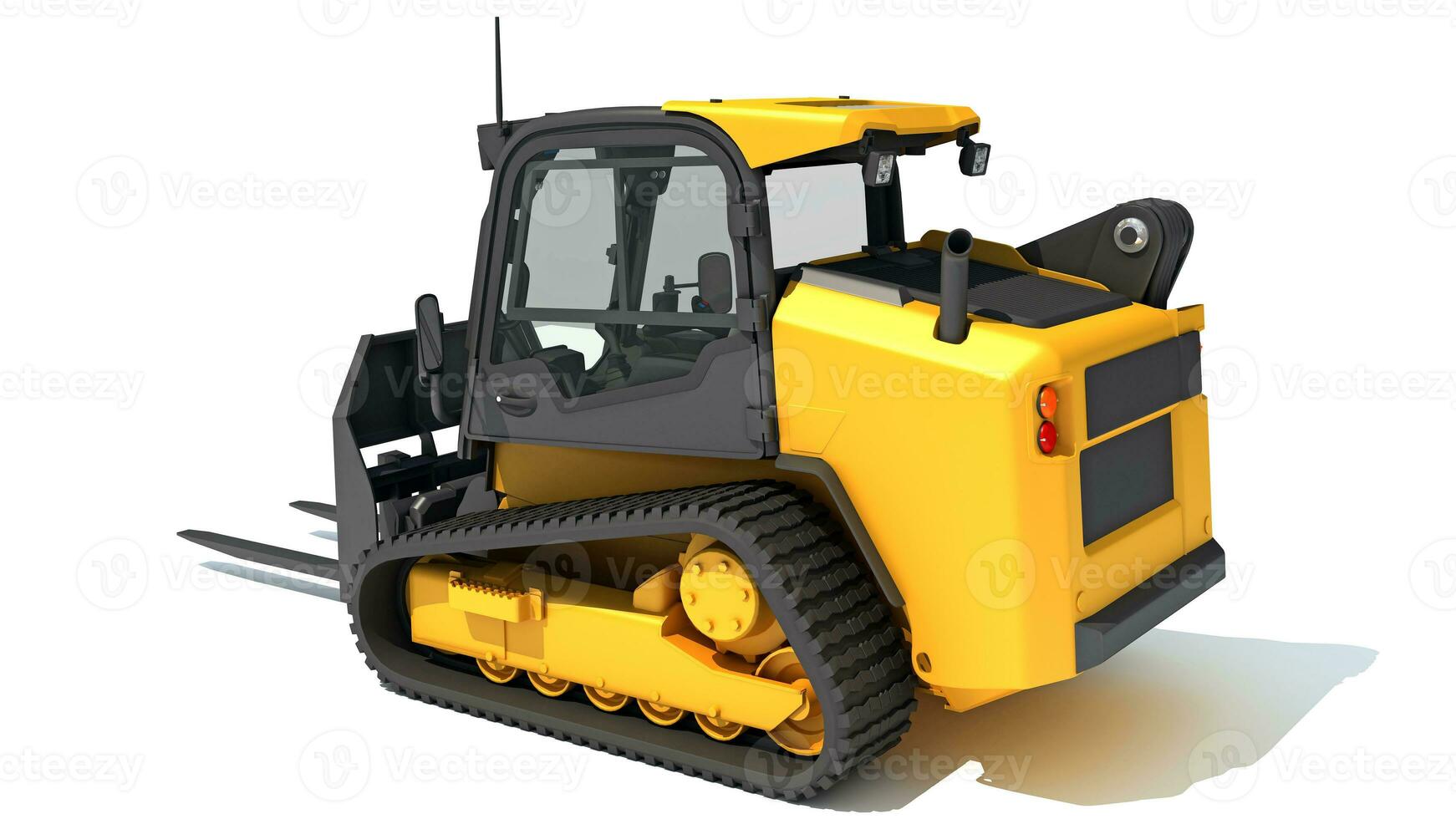 Skid Steer Loader 3D rendering on white background photo