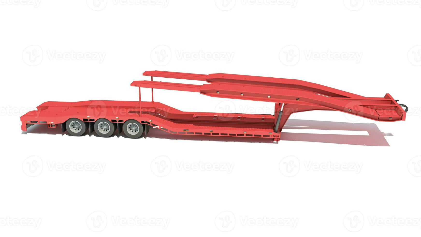 Platform Transporter Trailer 3D rendering on white background photo