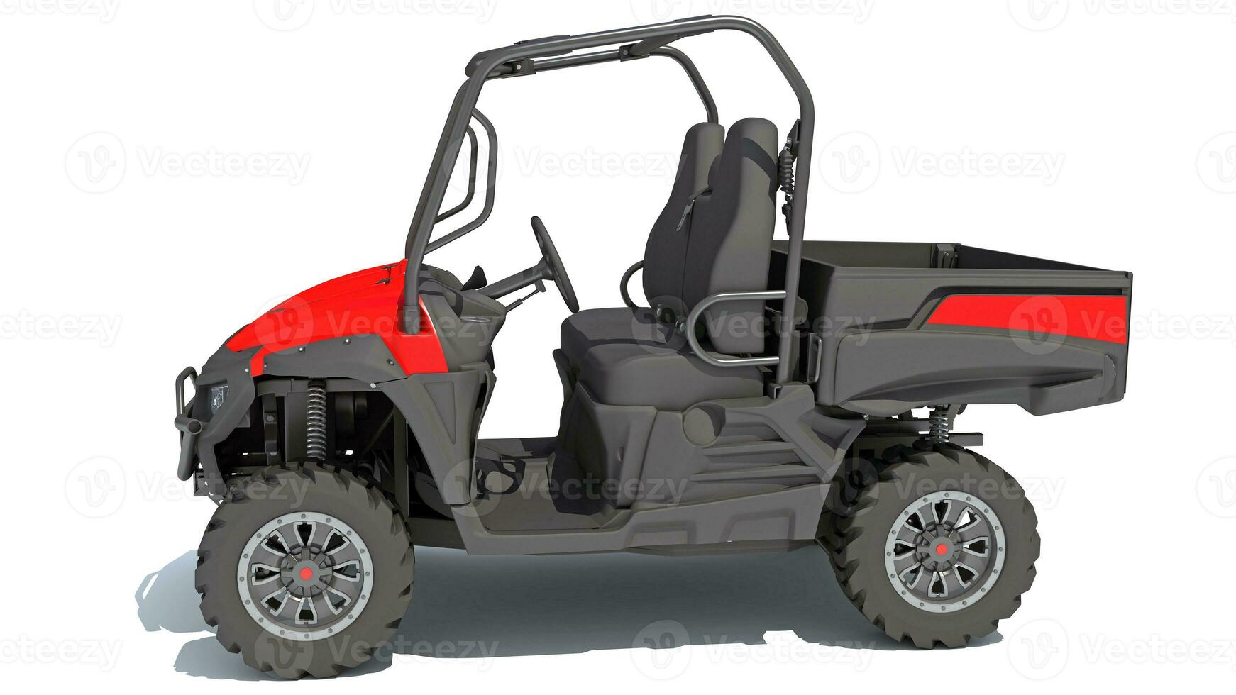 UTV Utility Vehicle 3D rendering on white background photo