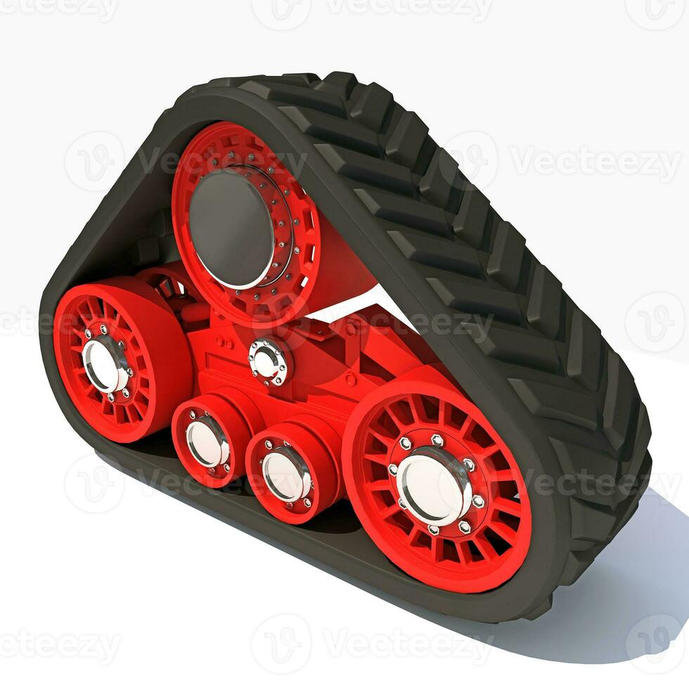 Track Kit 3D rendering on white background photo