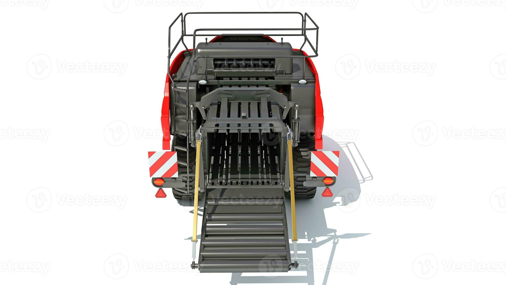 Large Square Baler farm equipment 3D rendering on white background photo
