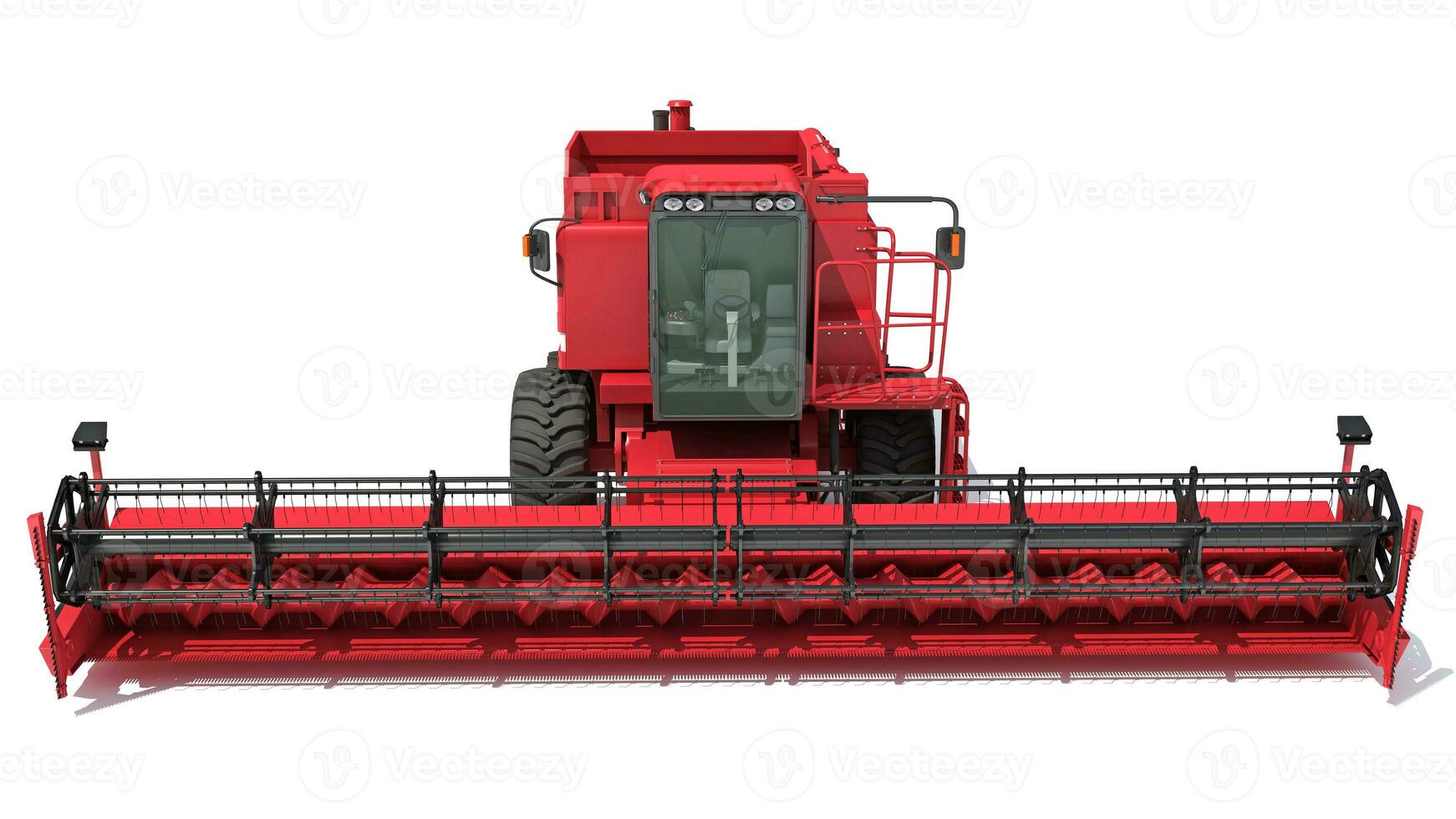 Farm Combine Harvester 3D rendering on white background photo
