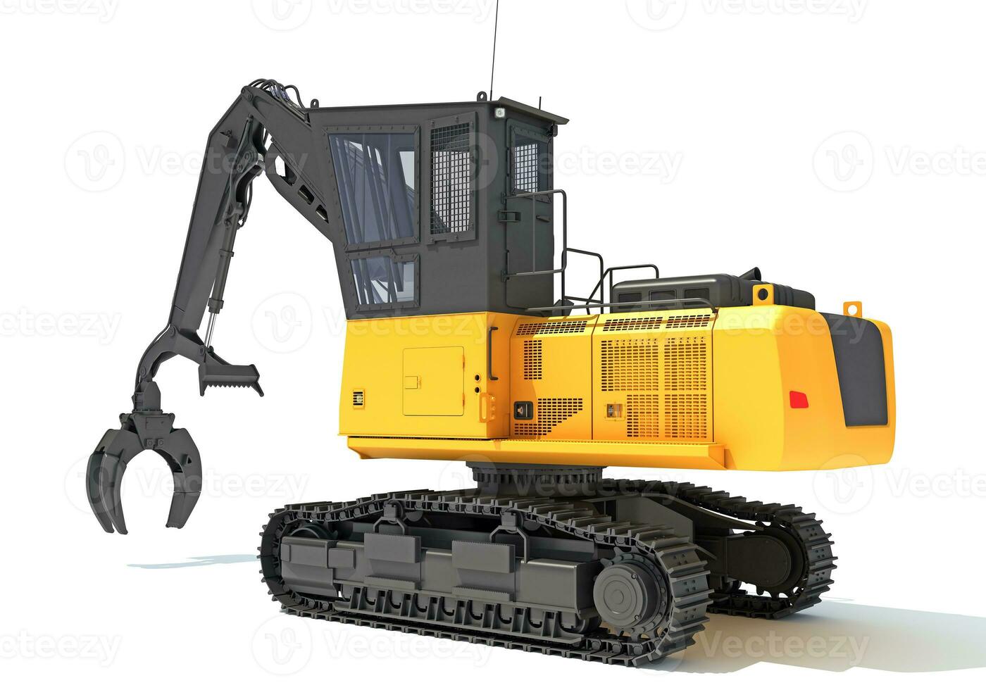 Forest Machine 3D rendering on white background photo