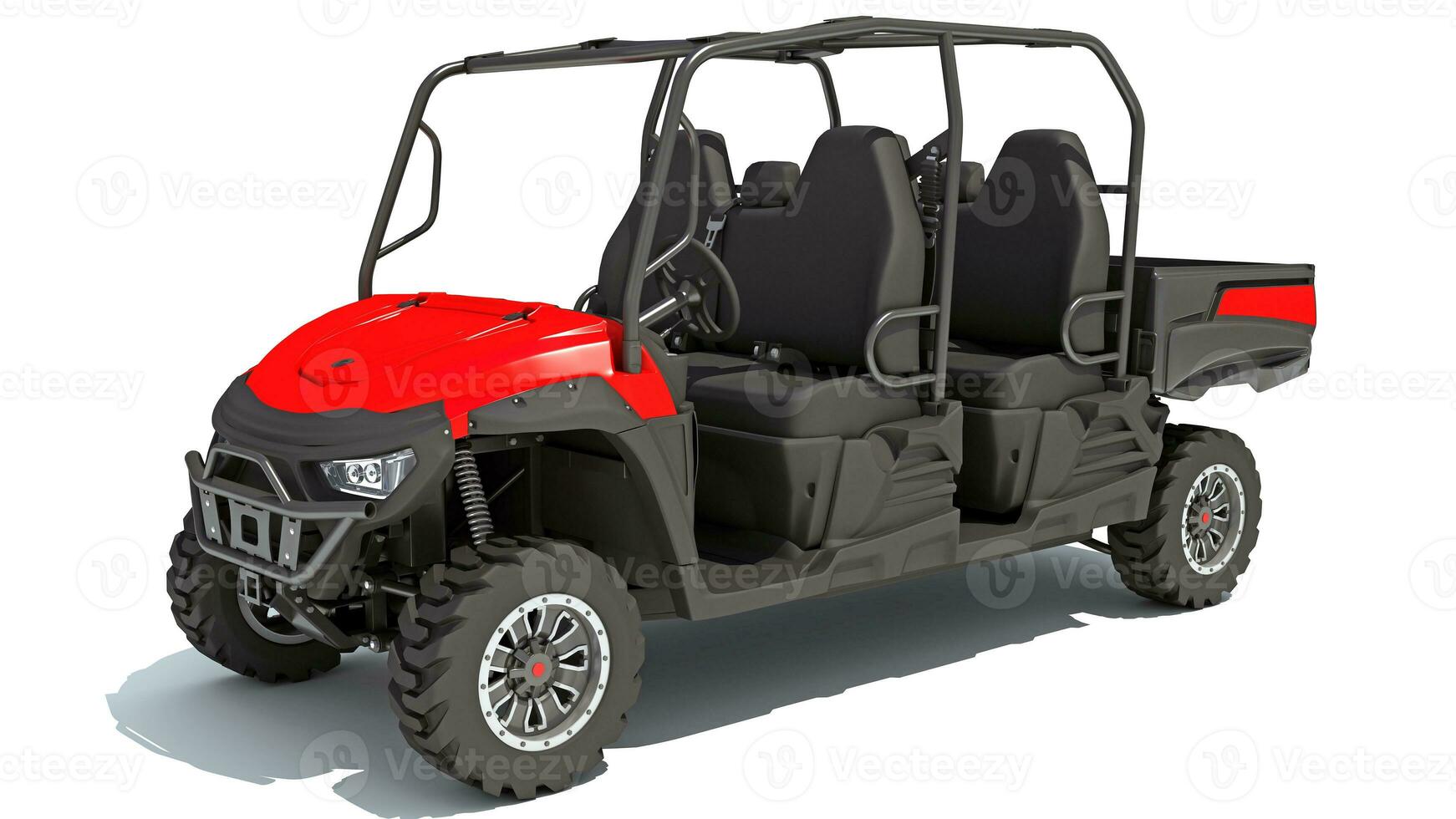 UTV Utility Vehicle 3D rendering on white background photo