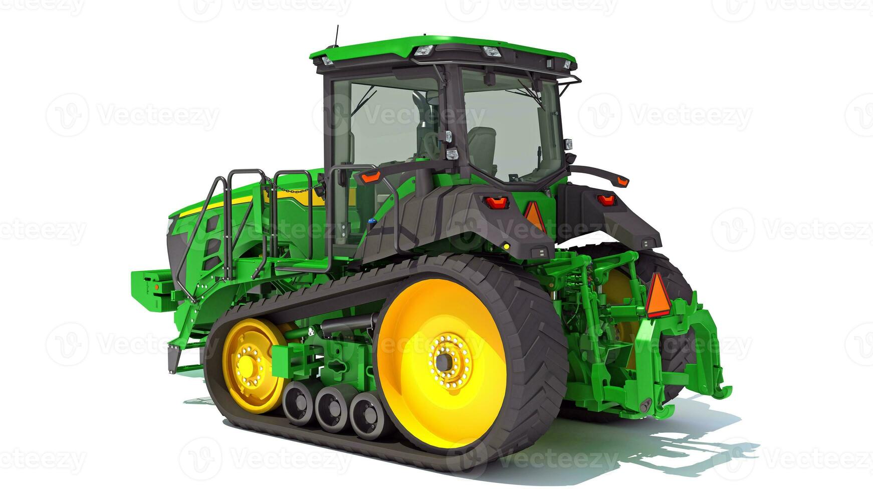 3D rendering of Farm Tractor model on white background photo