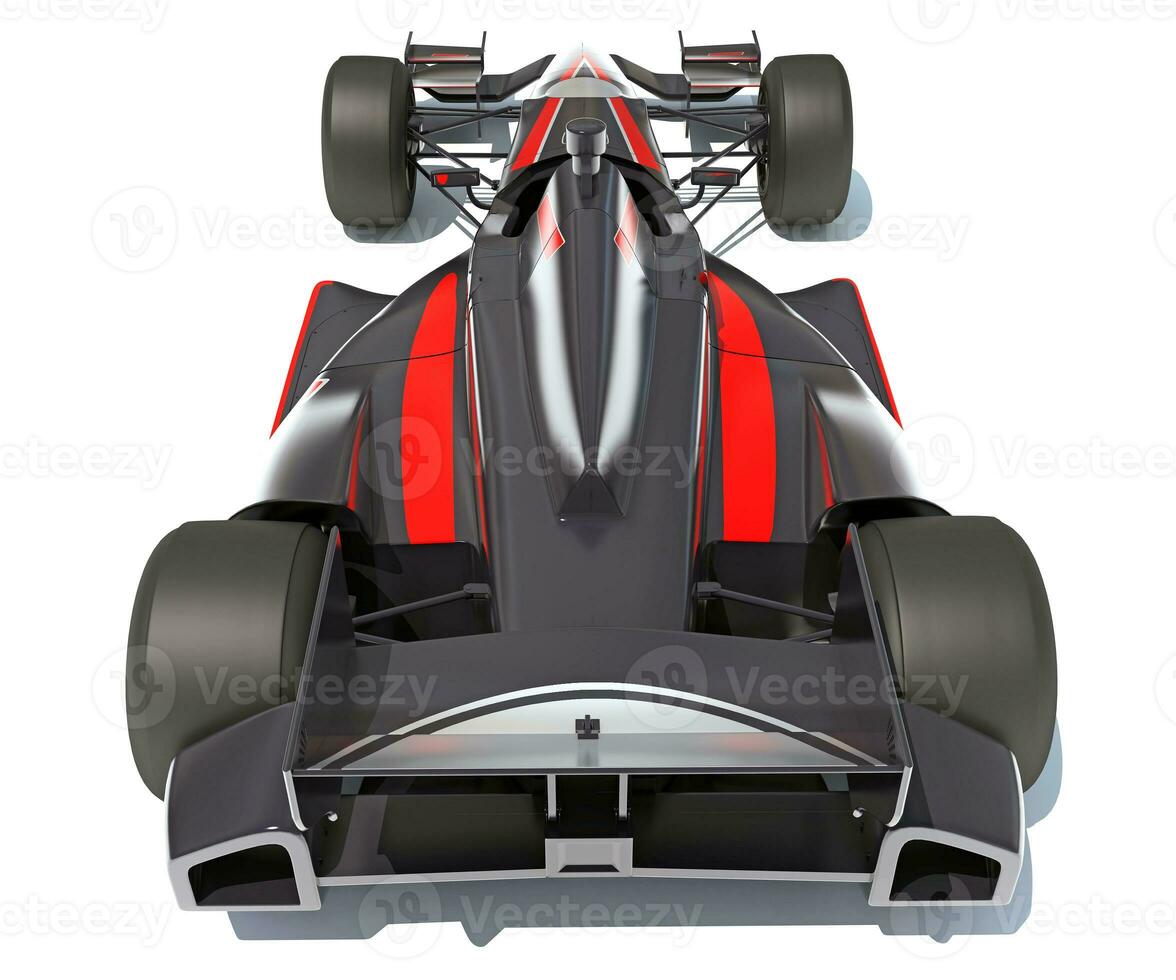 Race Car 3D rendering on white background photo
