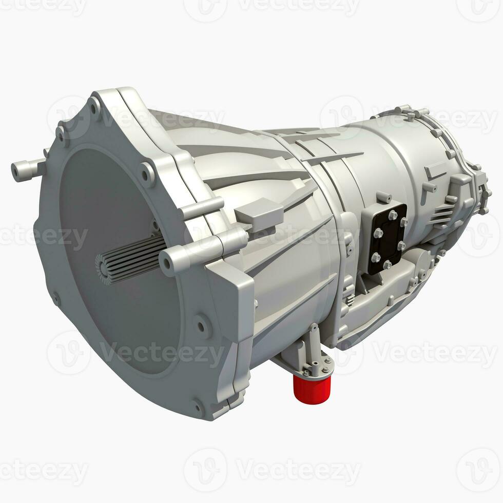 Car Transmission 3D rendering Trans on white background photo