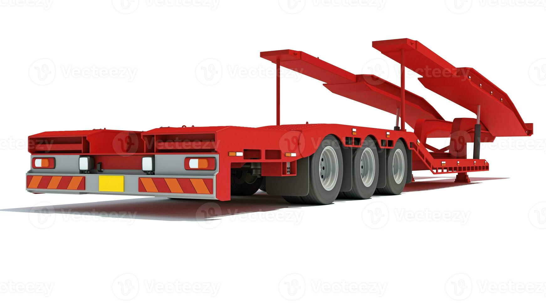 Platform Transporter Trailer 3D rendering on white background photo