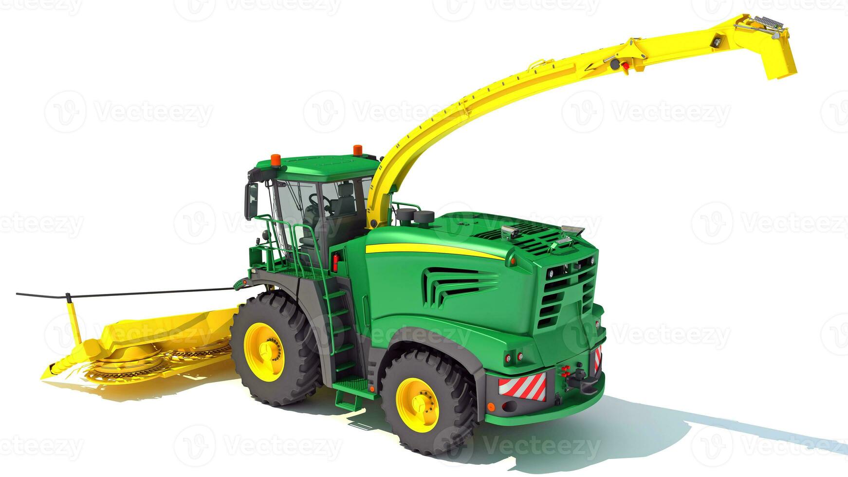 Combine Harvester farm equipment 3D rendering on white background photo