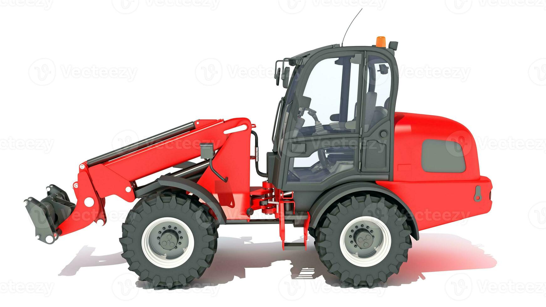 Telescopic Wheel Loader 3D rendering on white background photo