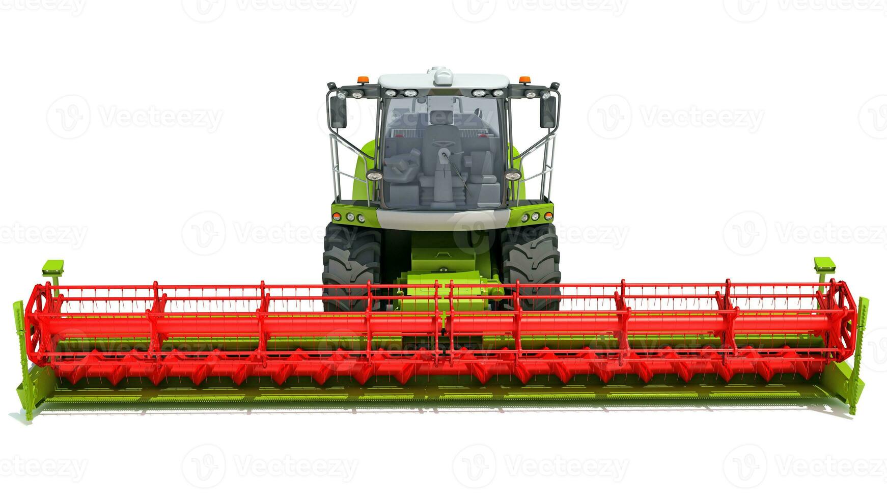 Combine Harvester farm equipment 3D rendering on white background photo