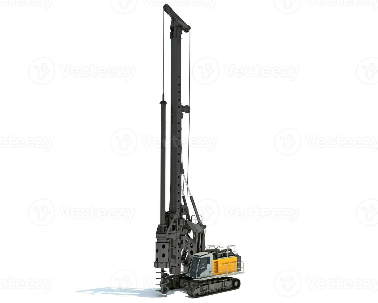 Drilling Rig 3D rendering on white background photo