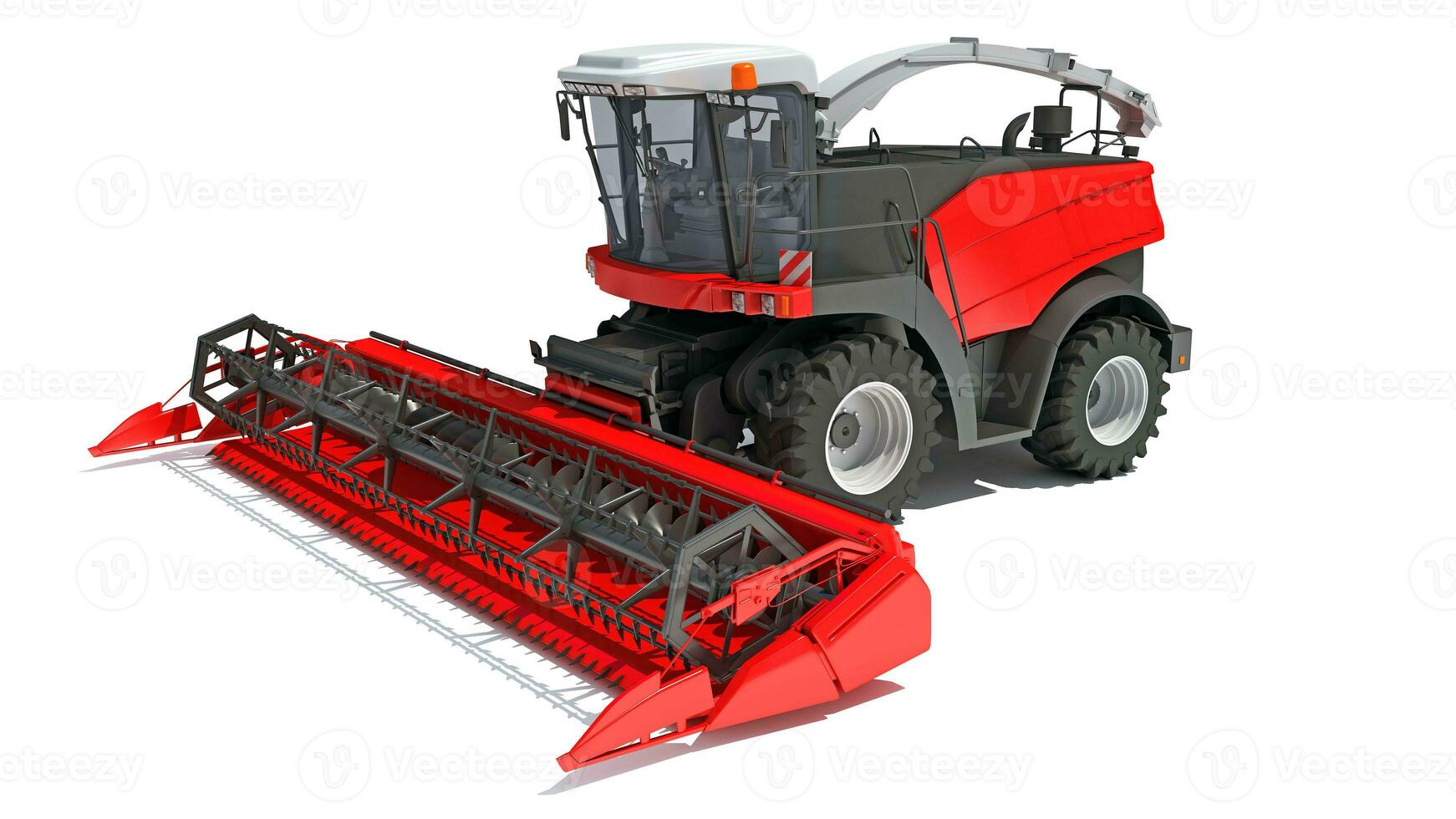 Combine Harvester 3D rendering on white background photo