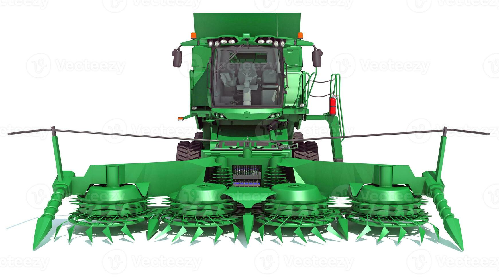 Combine Harvester 3D rendering on white background photo