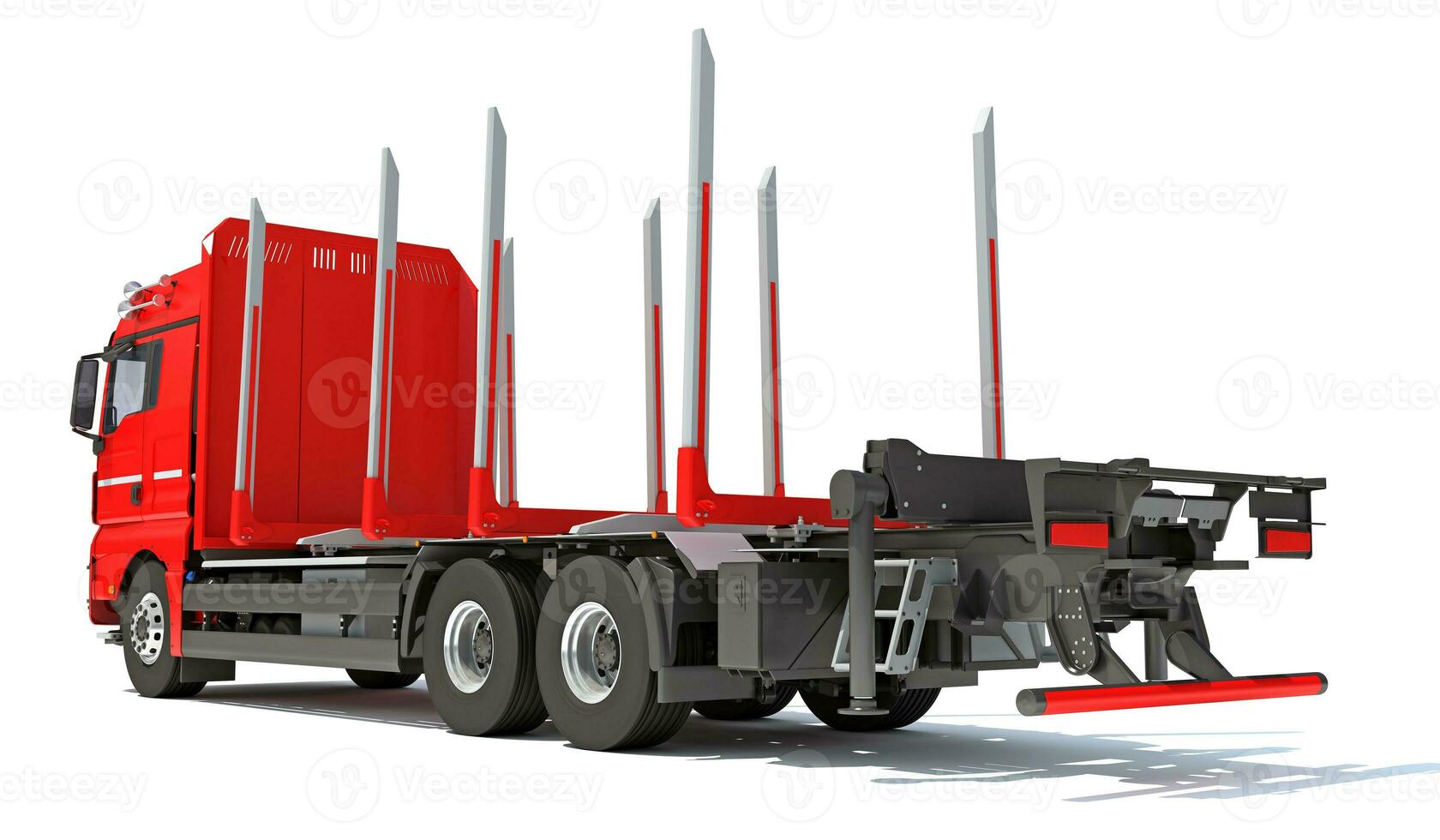 Forestry Forwarder 3D rendering on white background photo