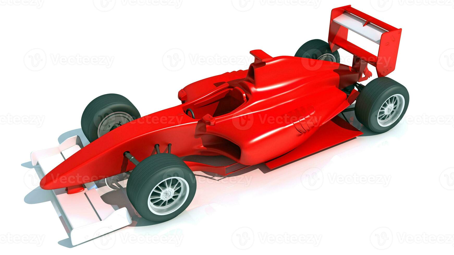 Race Car 3D rendering on white background photo