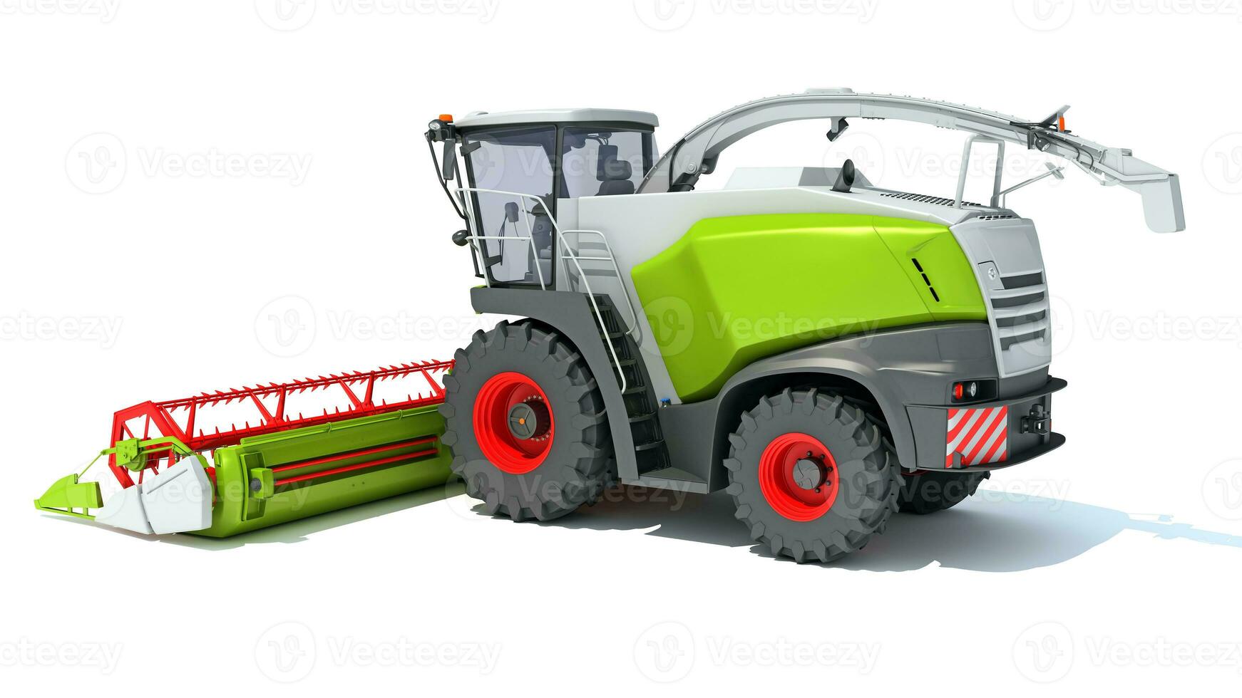 Combine Harvester farm equipment 3D rendering on white background photo