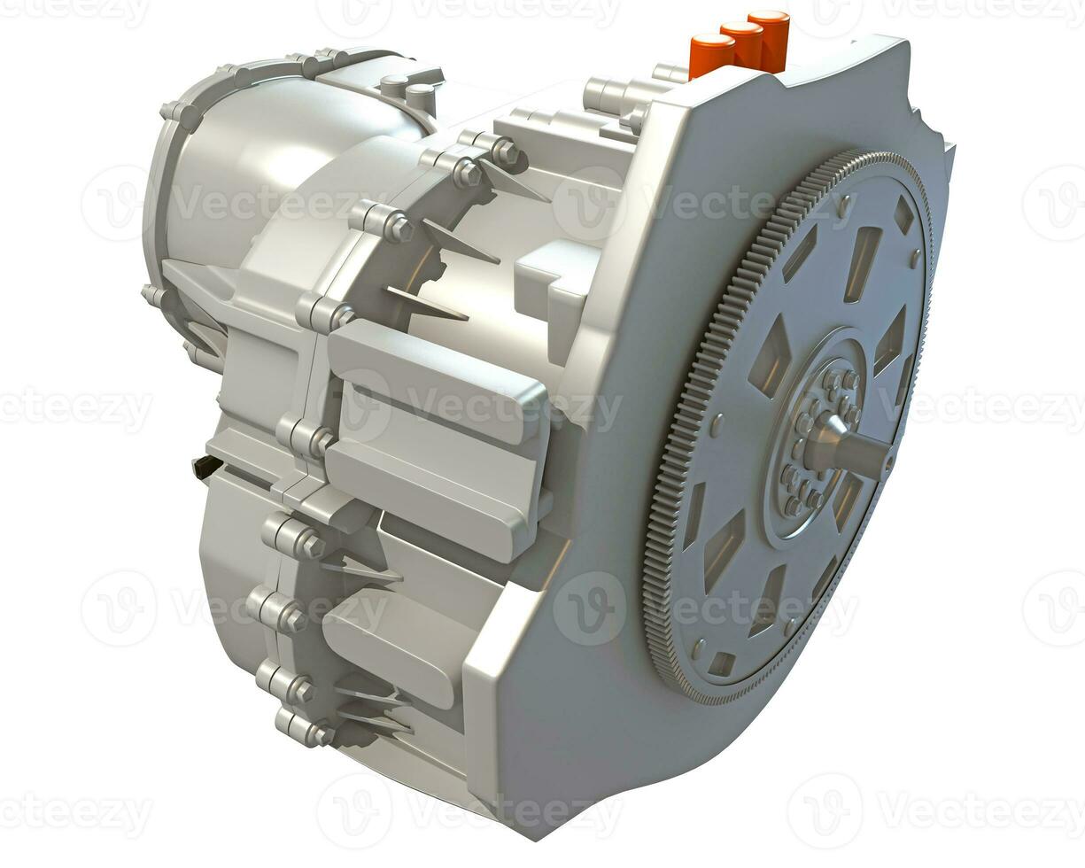 Car Transmission 3D rendering Trans on white background photo