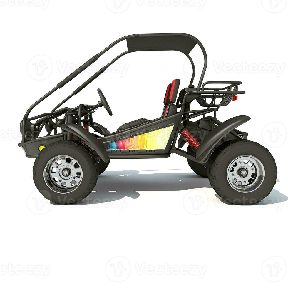 Off Road Dune Buggy 3D rendering on white background photo