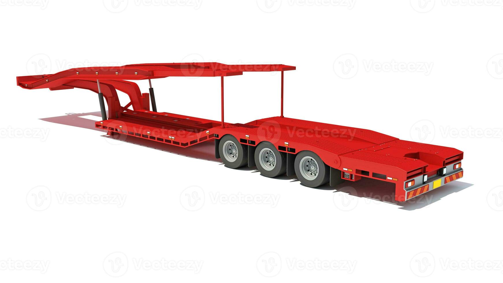 Platform Transporter Trailer 3D rendering on white background photo
