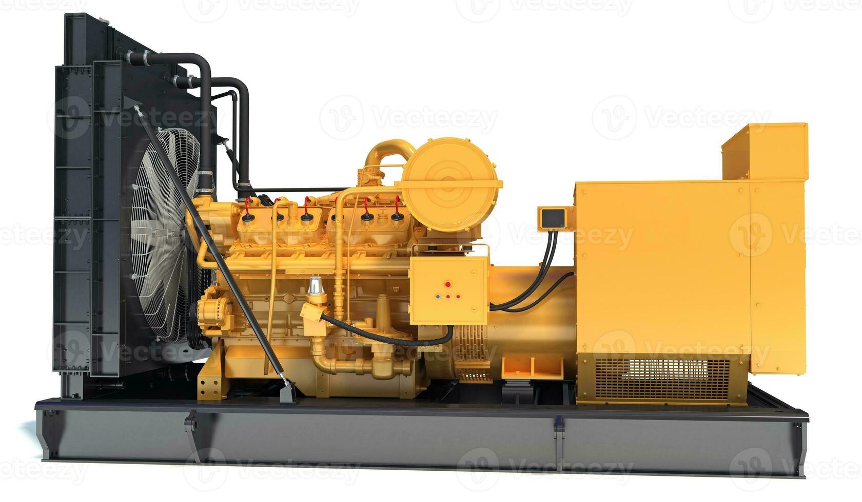 Gas Generator Engine 3D rendering on white background photo