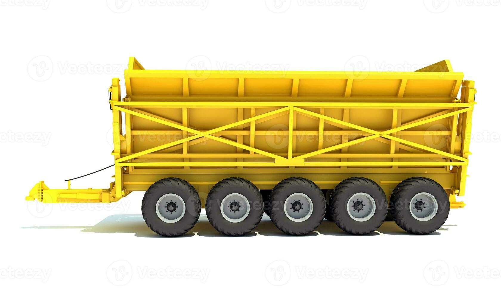 Farm Trailer farm equipment 3D rendering on white background photo