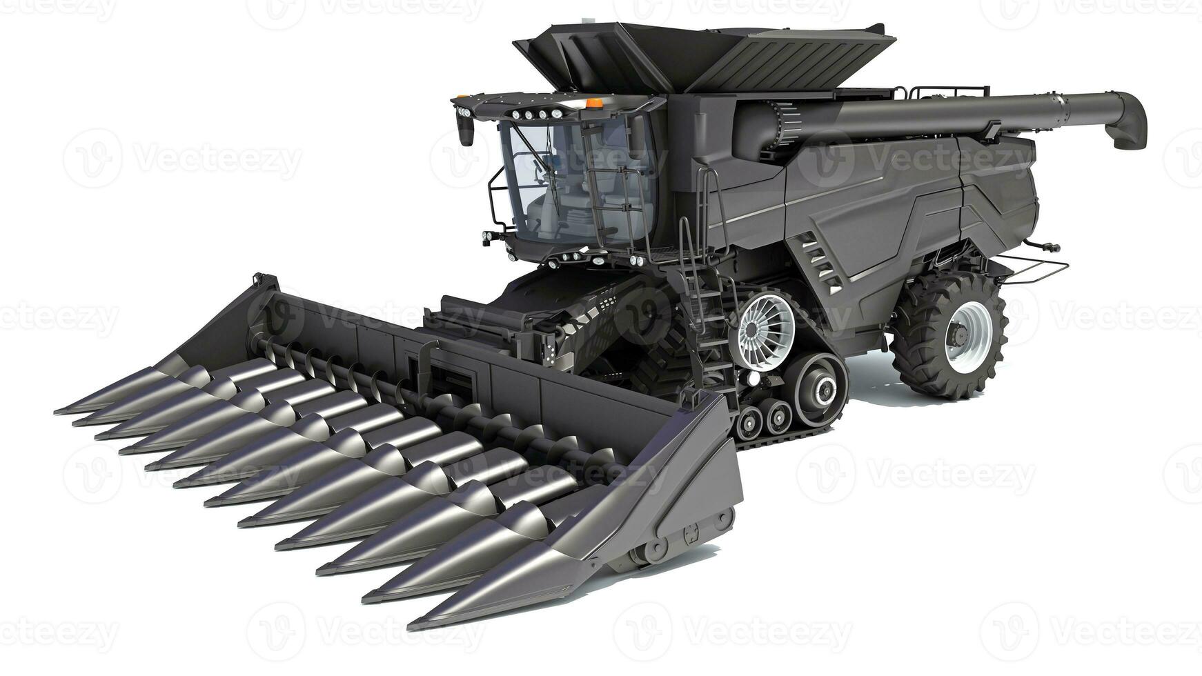Combine Harvester farm equipment 3D rendering on white background photo