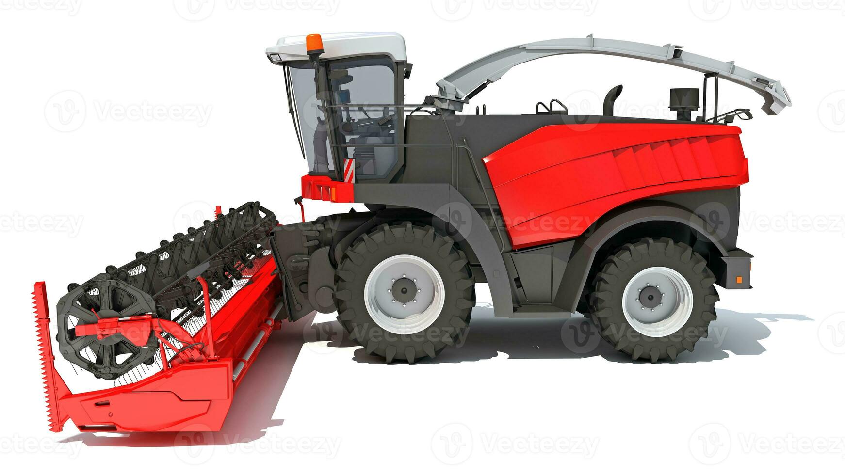 Combine Harvester 3D rendering on white background photo