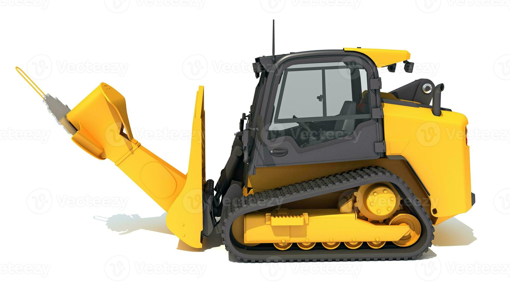 Skid Steer Loader 3D rendering on white background photo