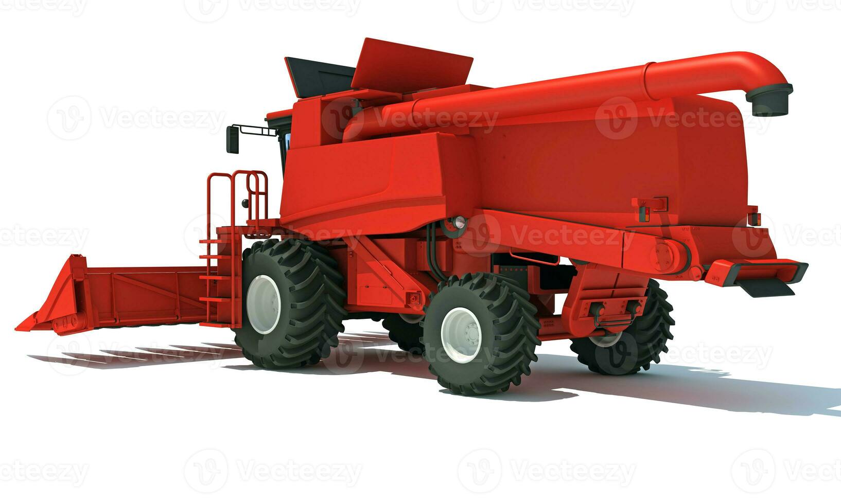 Farm Combine Harvester 3D rendering on white background photo