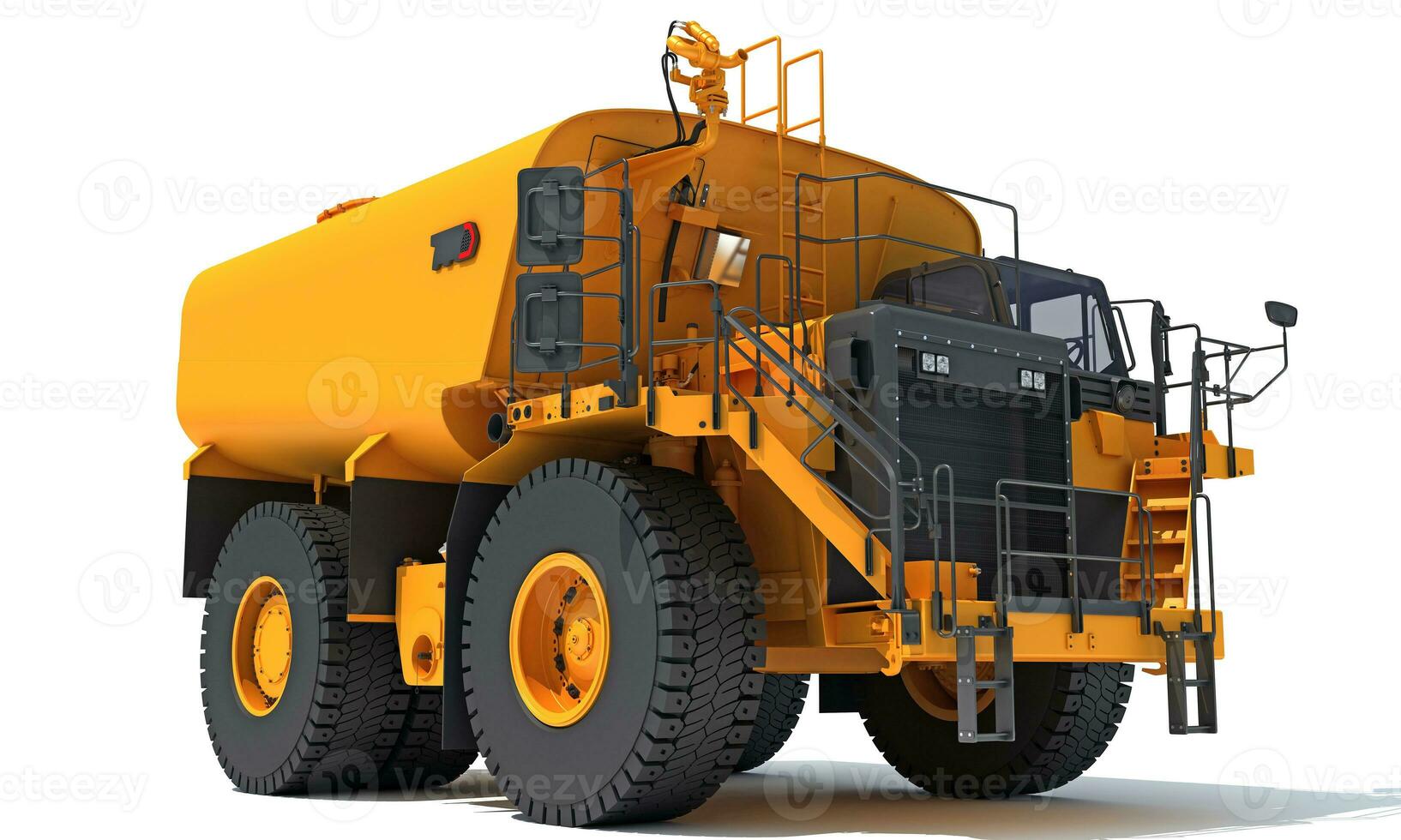 Off Highway Water Truck 3D rendering on white background photo