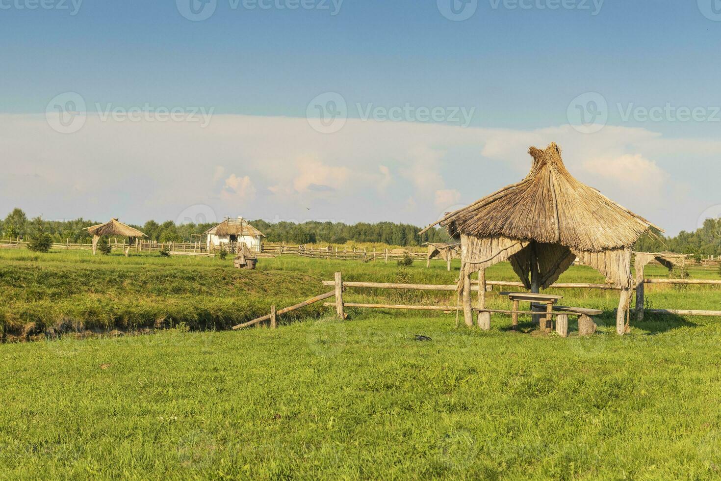 Shot of the street in the village. Outdoor photo