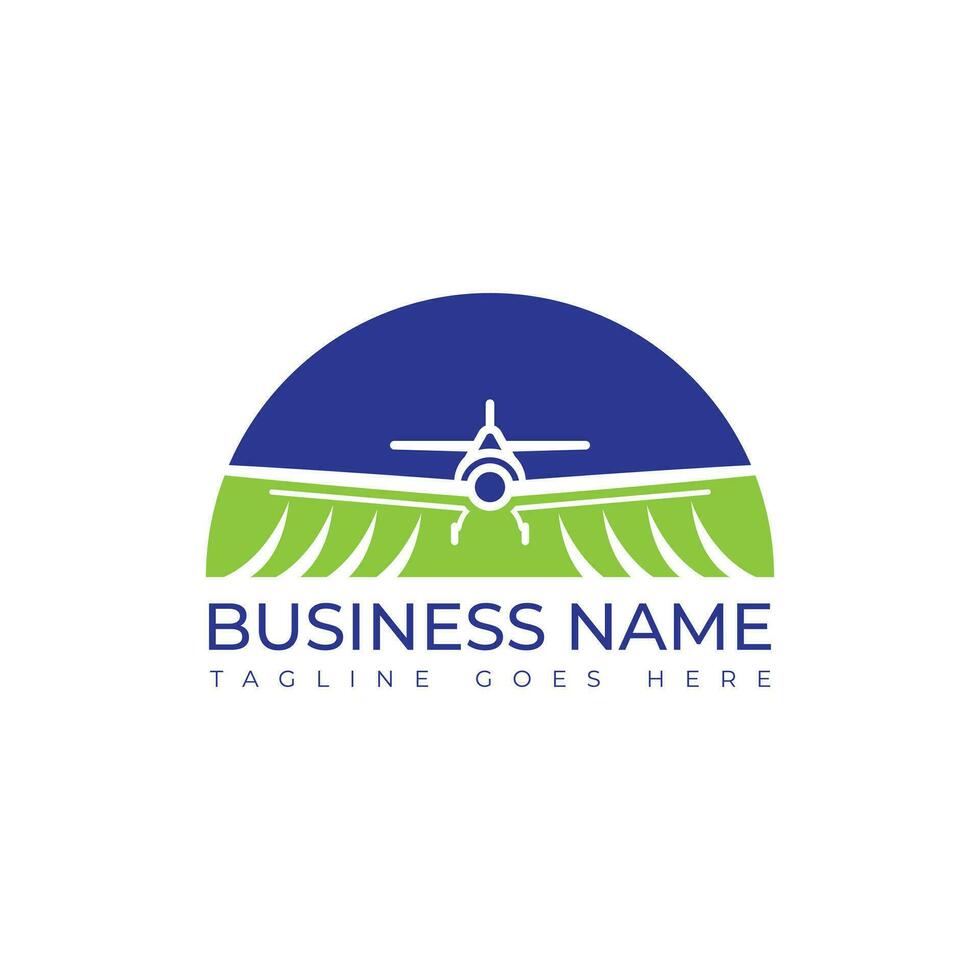 Aviation logo design template vector image
