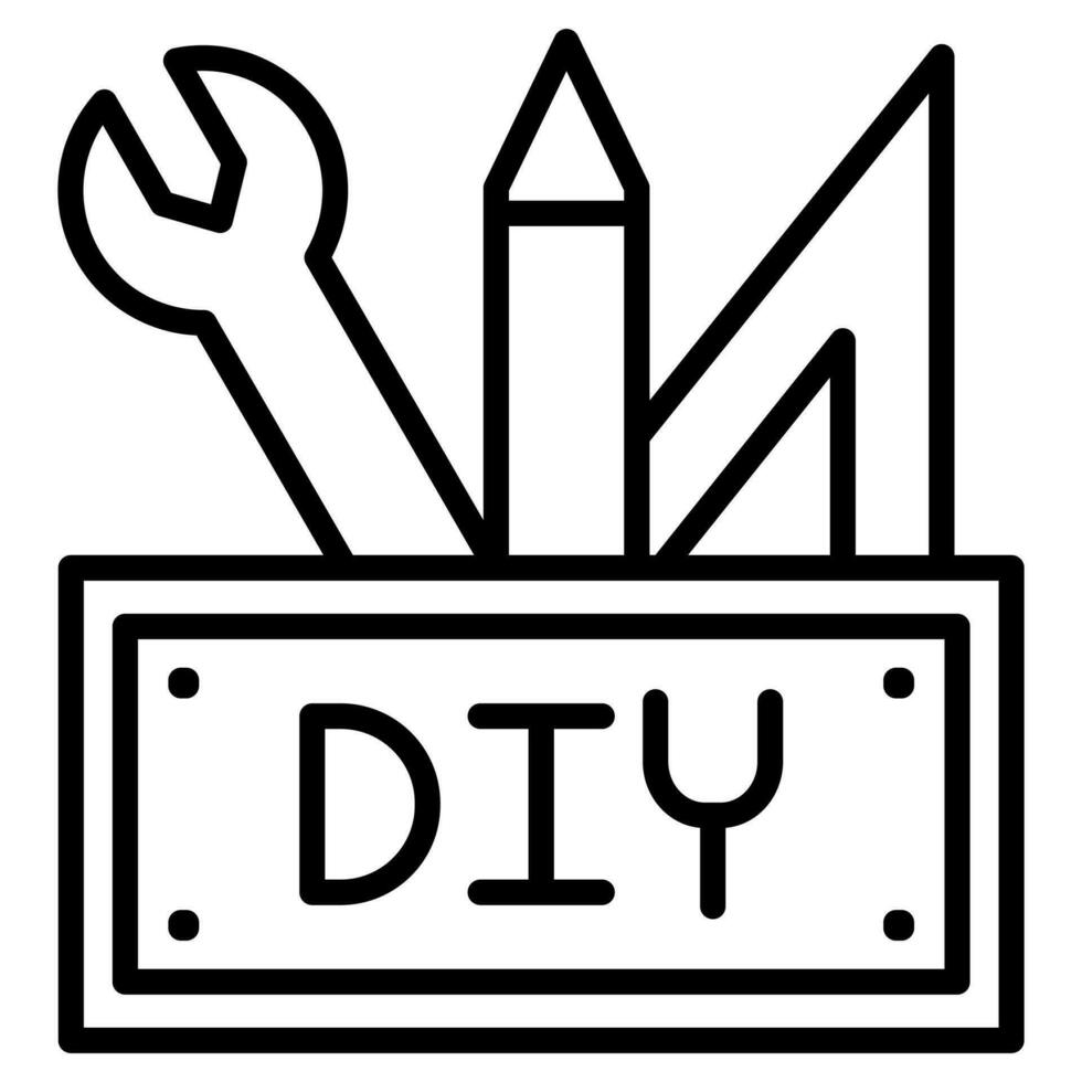 DIY Projects icon line vector illustration