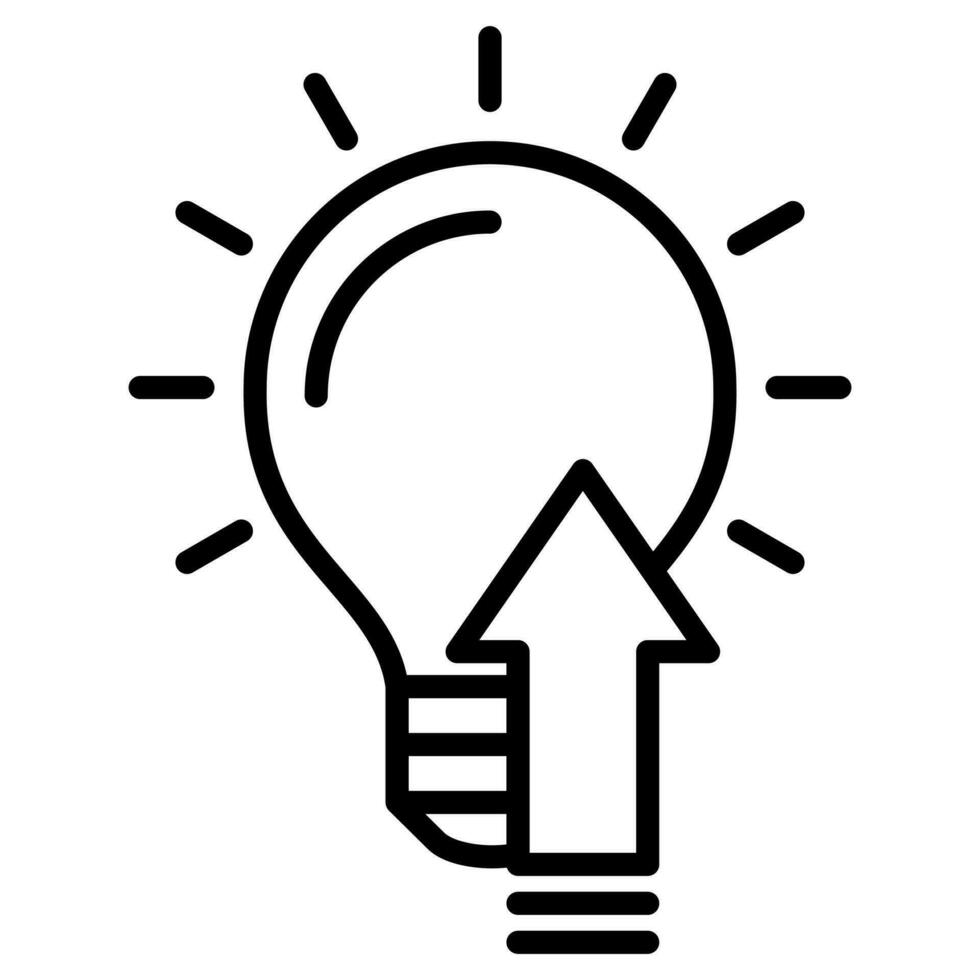 Lighting Upgrade icon line vector illustration