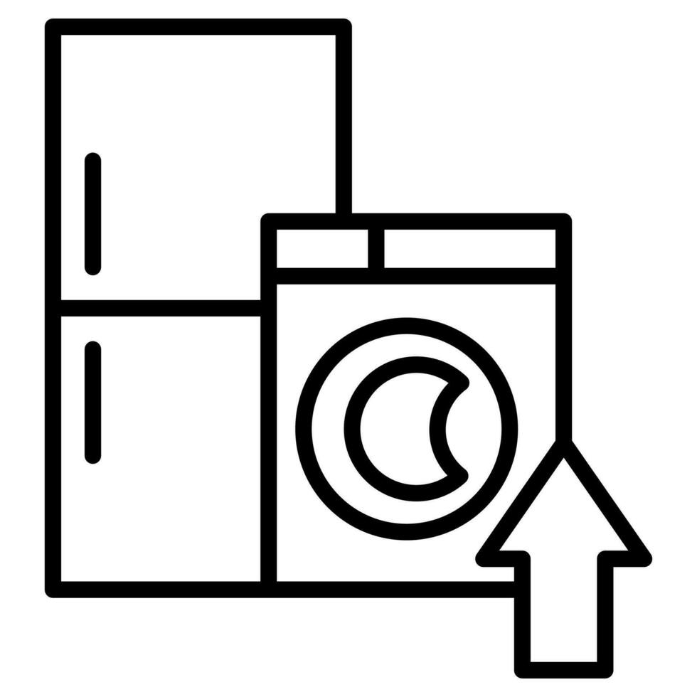 Appliance Upgrade icon line vector illustration