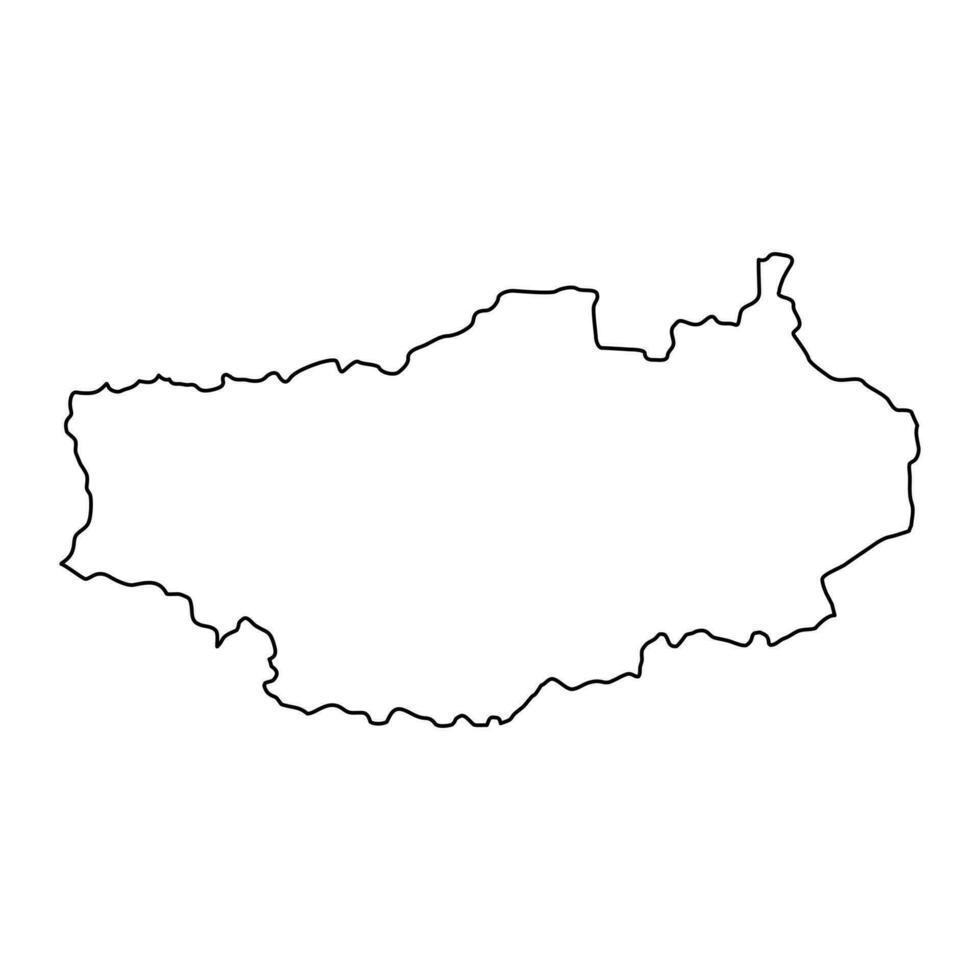 Vakinankaratra region map, administrative division of Madagascar. Vector illustration.