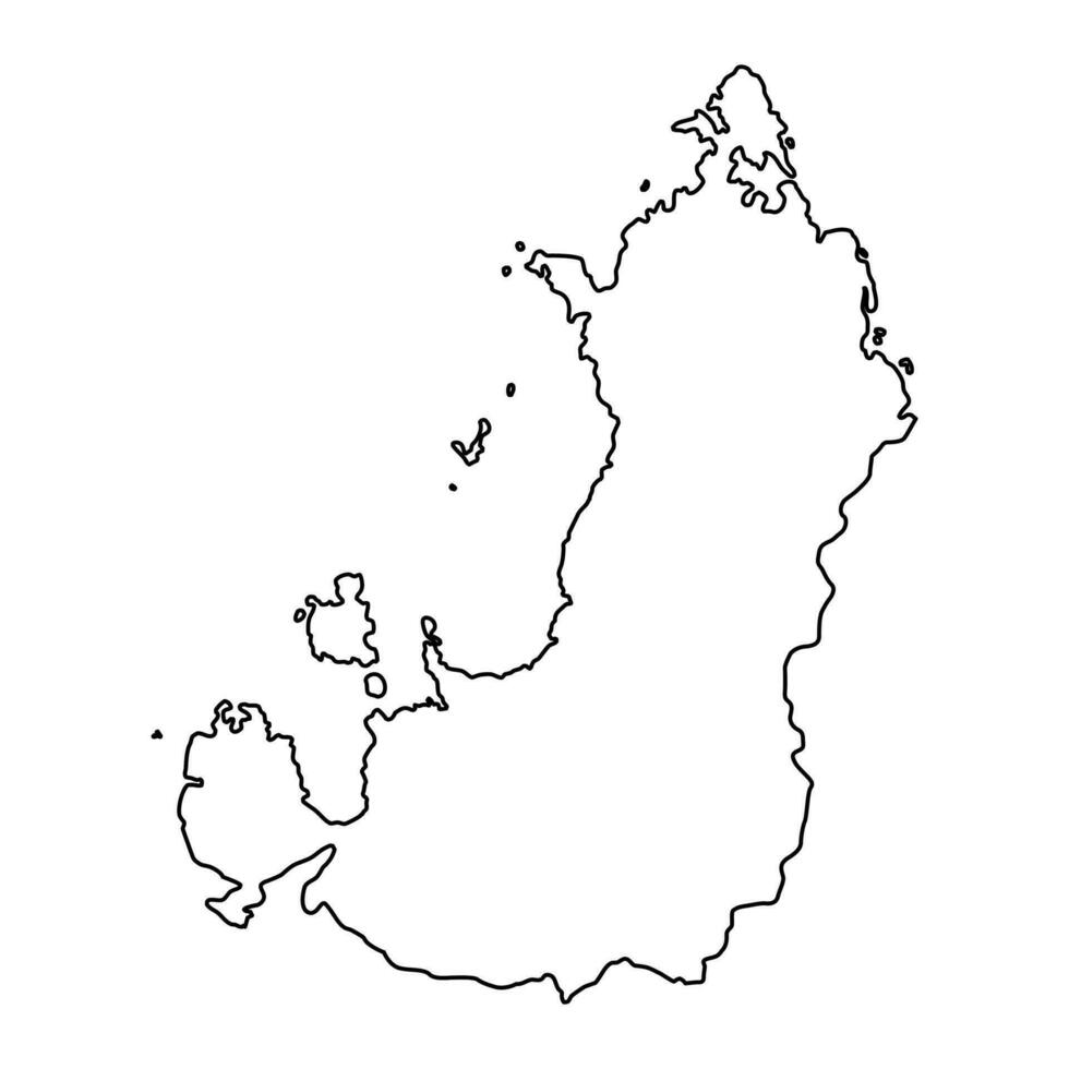 Diana region map, administrative division of Madagascar. Vector illustration.