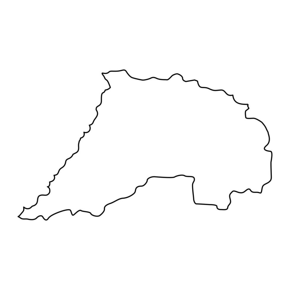 Itasy region map, administrative division of Madagascar. Vector illustration.