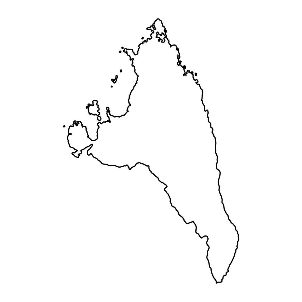 Antsiranana province map, administrative division of Madagascar. Vector illustration.