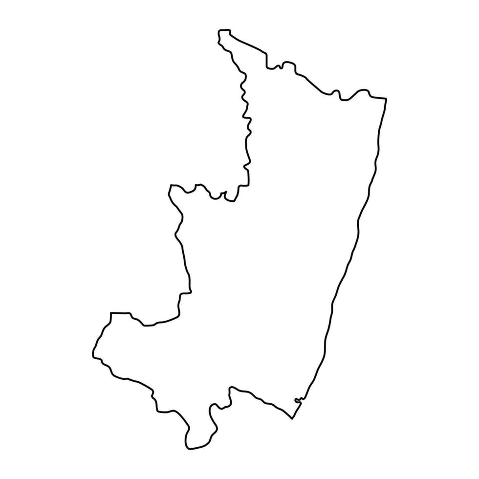 Atsimo Atsinanana region map, administrative division of Madagascar. Vector illustration.