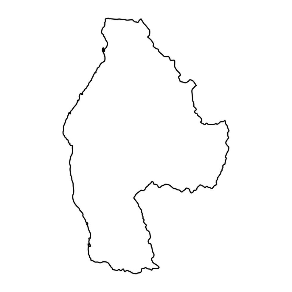 Melaky region map, administrative division of Madagascar. Vector illustration.