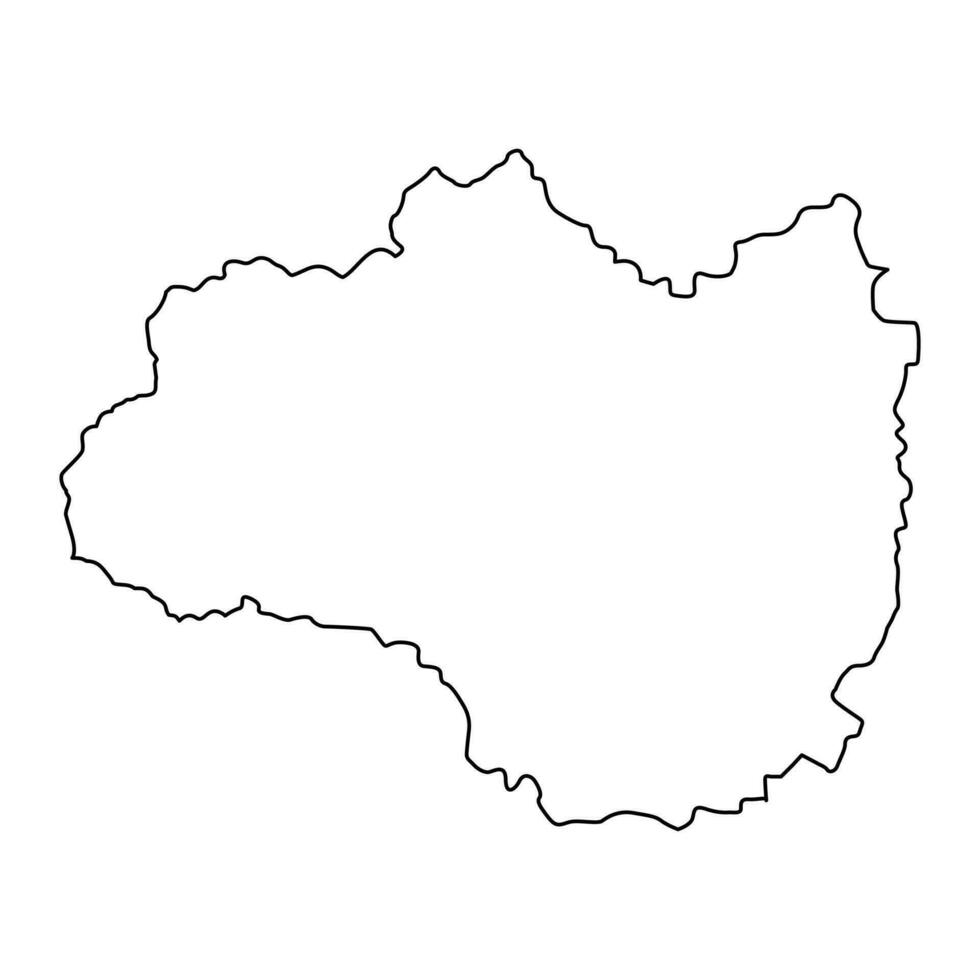 Haute Matsiatra region map, administrative division of Madagascar. Vector illustration.