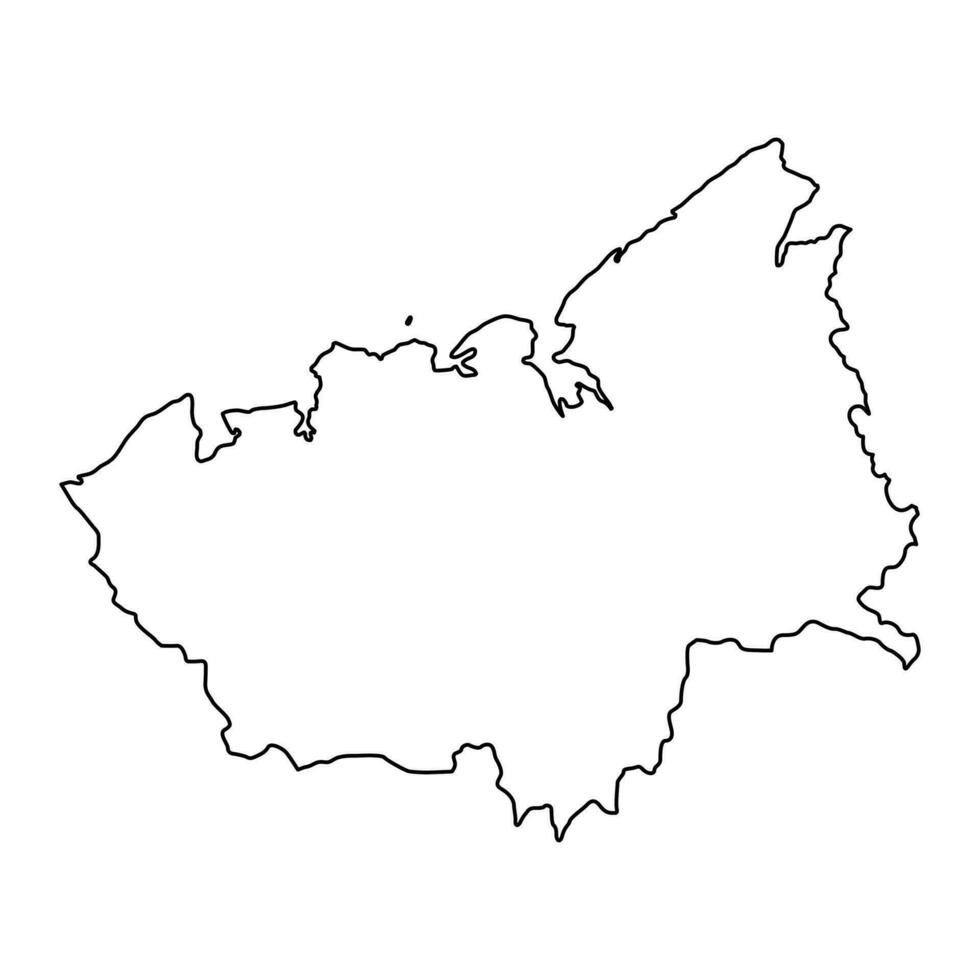 Boeny region map, administrative division of Madagascar. Vector illustration.