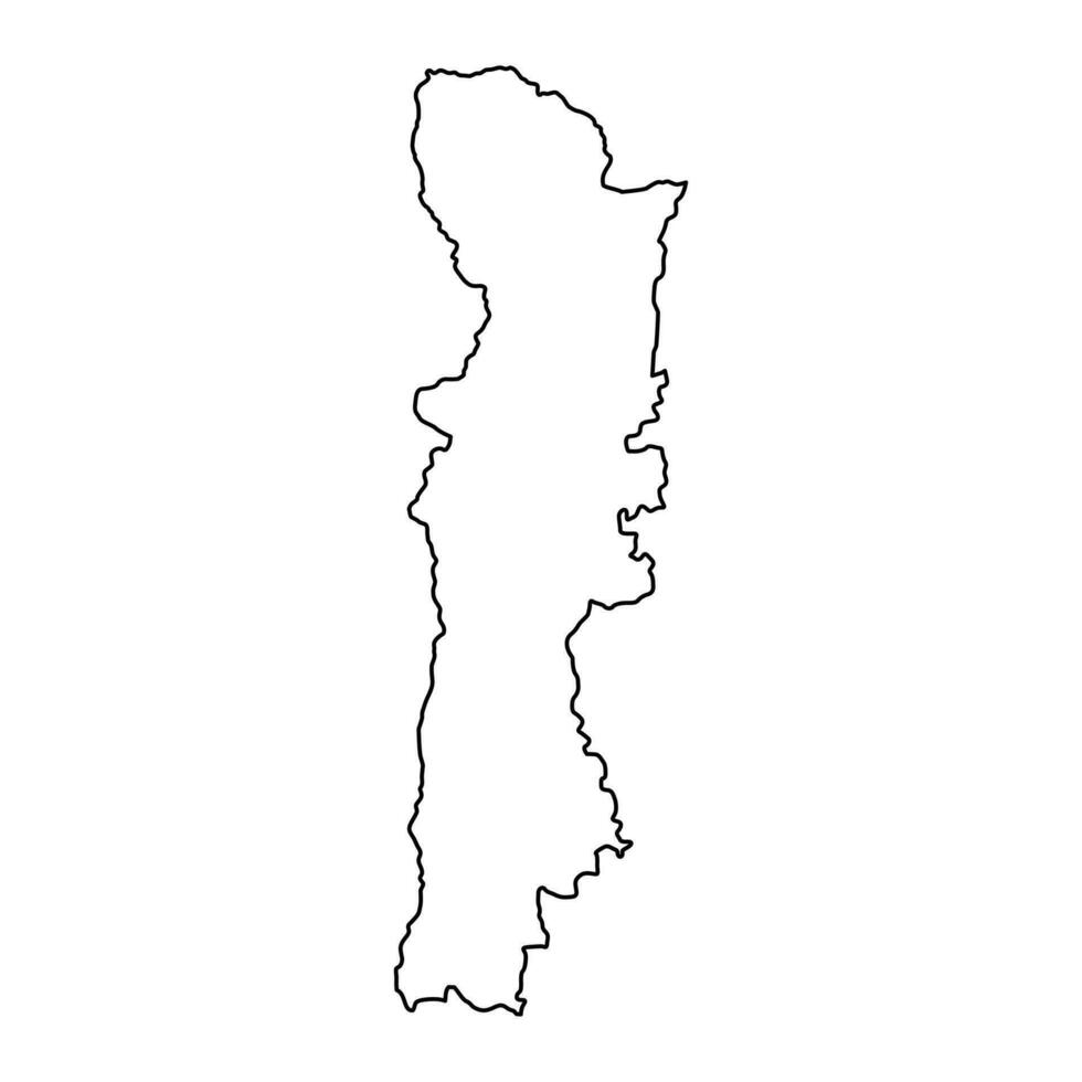 Alaotra Mangoro region map, administrative division of Madagascar. Vector illustration.