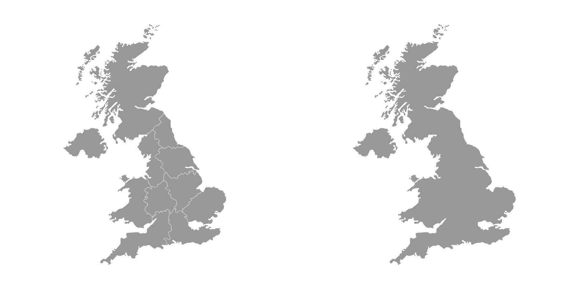 UK region map. Vector illustration.