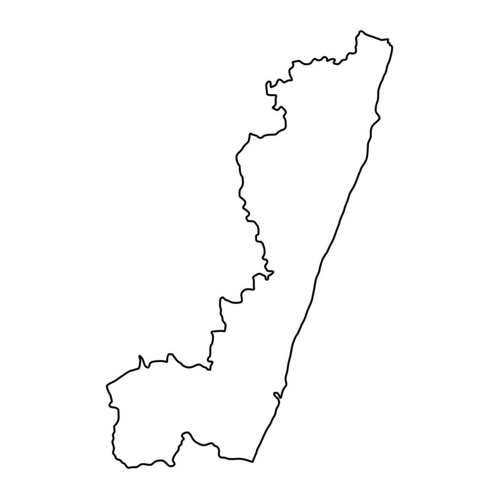 Atsinanana region map, administrative division of Madagascar. Vector illustration.